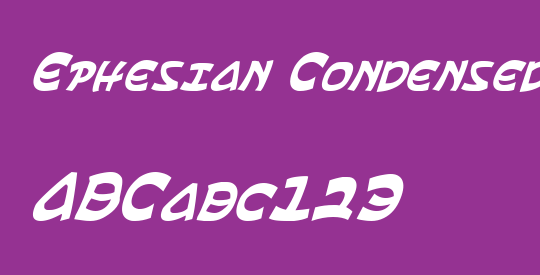 Ephesian Condensed Italic