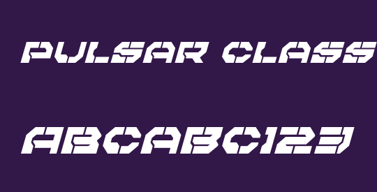 Pulsar Class Semi-Condensed Italic