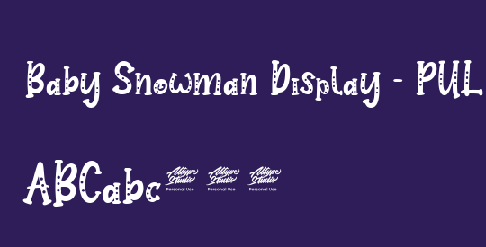 Baby Snowman Display - PUL