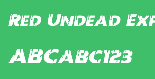 Red Undead Expanded Italic