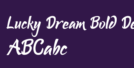 Lucky Dream Bold Demo