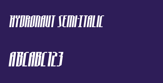 Hydronaut Semi-Italic