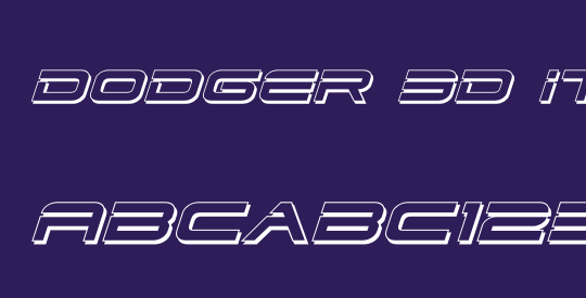 Dodger 3D Italic
