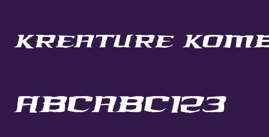 Kreature Kombat Rough Italic