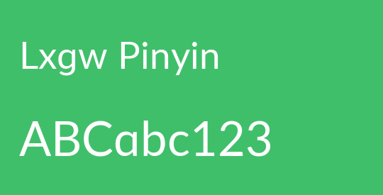 Lxgw Pinyin