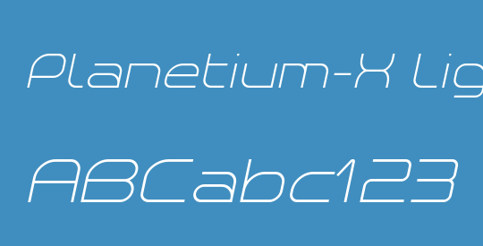 Planetium-X Light Italic Demo