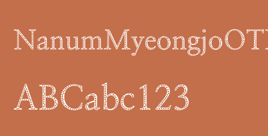 NanumMyeongjoOTF Eco