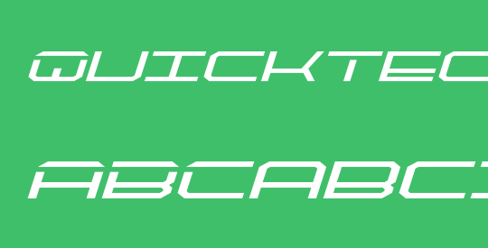 QuickTech Expanded Italic