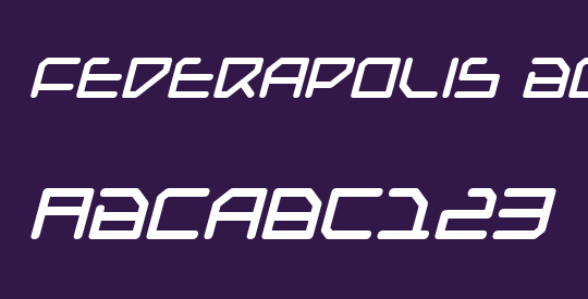 Federapolis Bold Italic