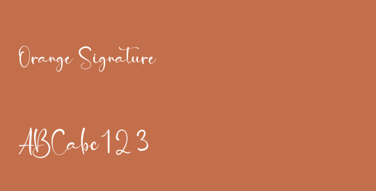 Orange Signature