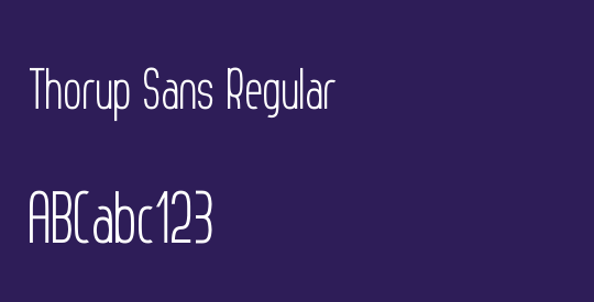 Thorup Sans Regular