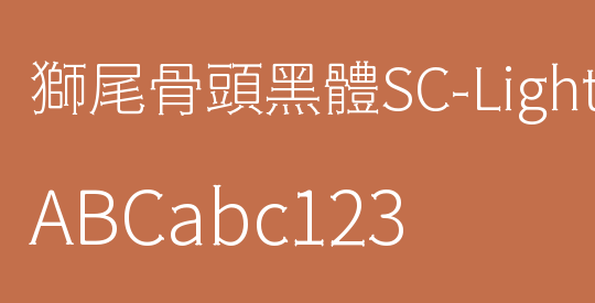 獅尾骨頭黑體SC-Light