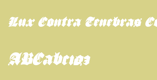Lux Contra Tenebras Condensed Italic