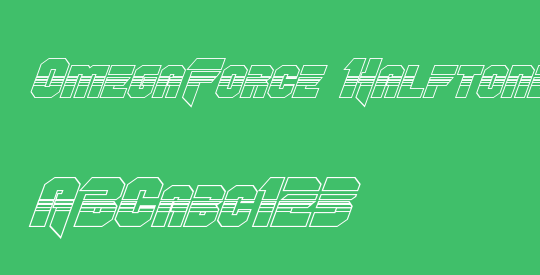 OmegaForce Halftone 3D Italic