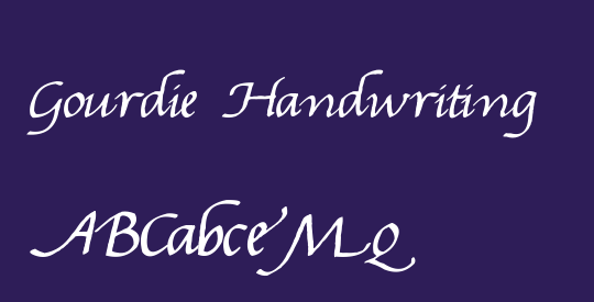 Gourdie Handwriting