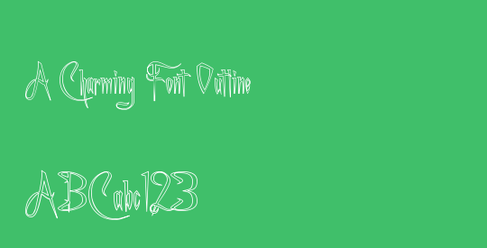 A Charming Font Outline