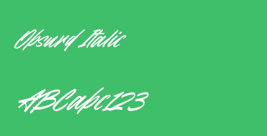 Obsurd Italic