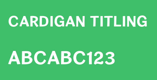 Cardigan Titling