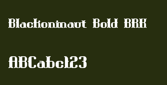 Blackoninaut Bold BRK