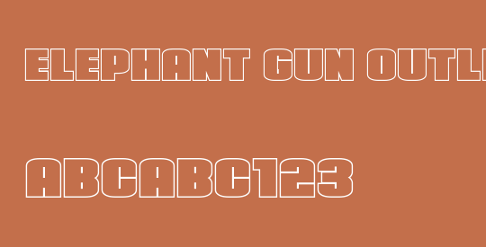 Elephant Gun Outline