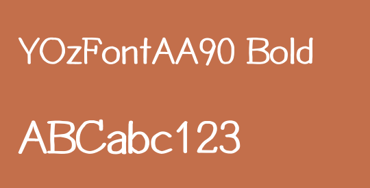 YOzFontAA90 Bold