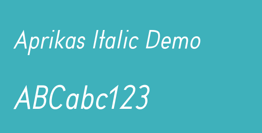 Aprikas Italic Demo
