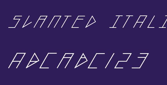 slanted ITALIC shift