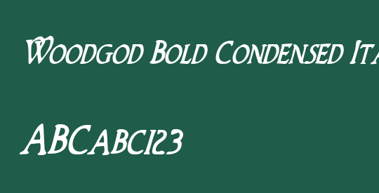 Woodgod Bold Condensed Italic