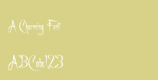 A Charming Font