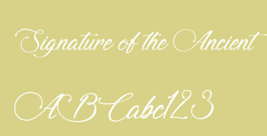 Signature of the Ancient 
