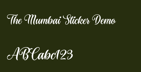 The Mumbai Sticker Demo