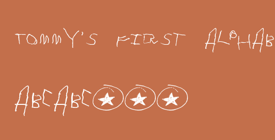 Tommy's First Alphabet