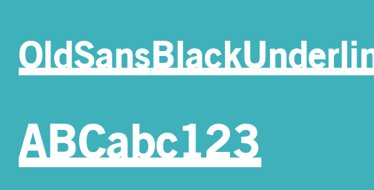 OldSansBlackUnderline