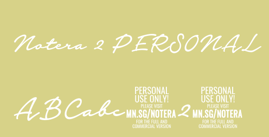 Notera 2 PERSONAL USE ONLY