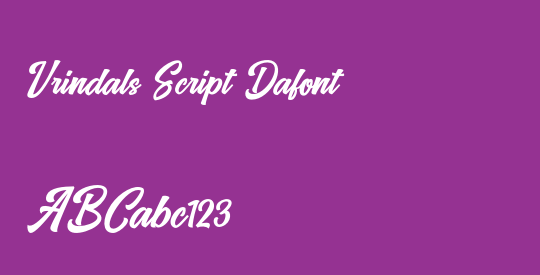 Vrindals Script Dafont
