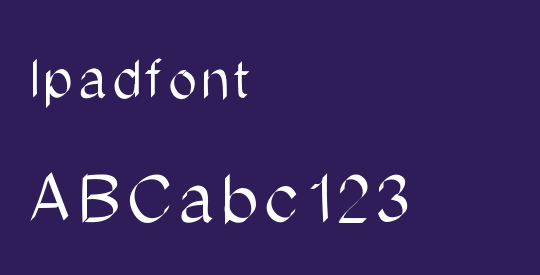 Ipadfont