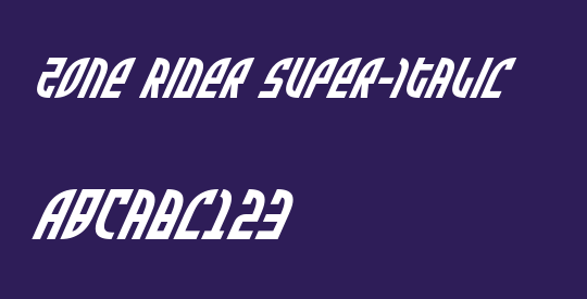 Zone Rider Super-Italic