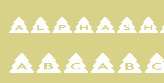 AlphaShapes xmas trees