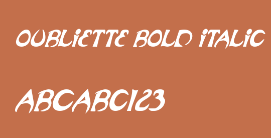 Oubliette Bold Italic