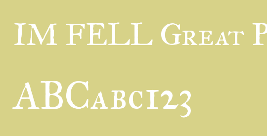 IM FELL Great Primer