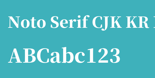 Noto Serif CJK KR Black
