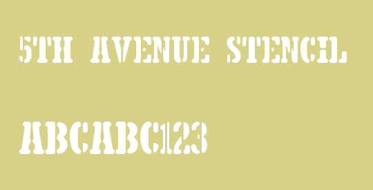 5TH AVENUE STENCIL