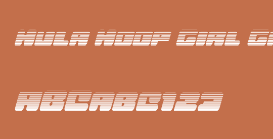 Hula Hoop Girl Gradient Italic