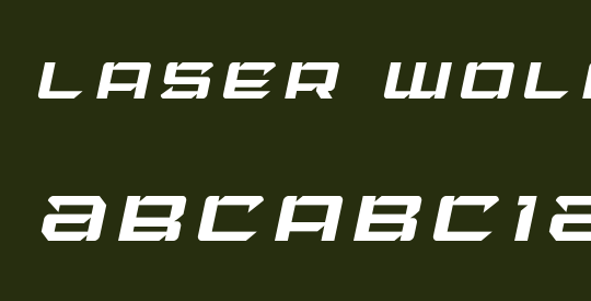 Laser Wolf Title Italic