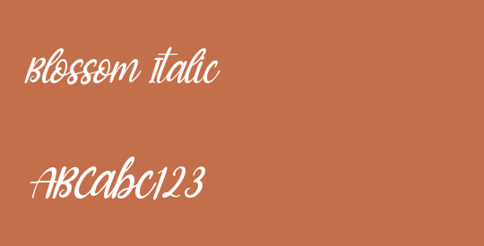 Blossom Italic