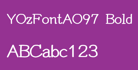 YOzFontAO97 Bold