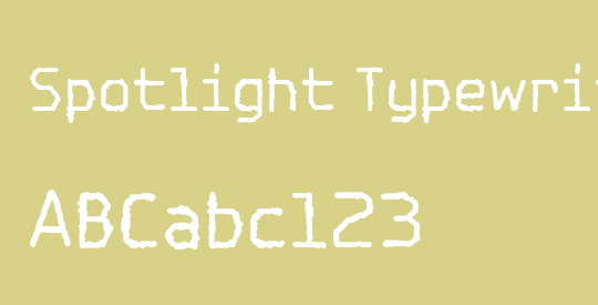 Spotlight Typewriter NC
