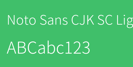 Noto Sans CJK SC Light