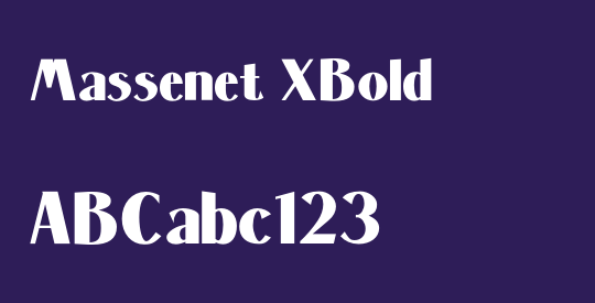 Massenet XBold