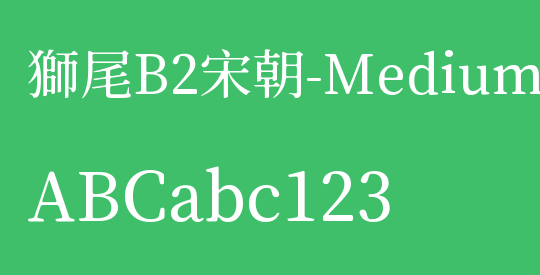 獅尾B2宋朝-Medium